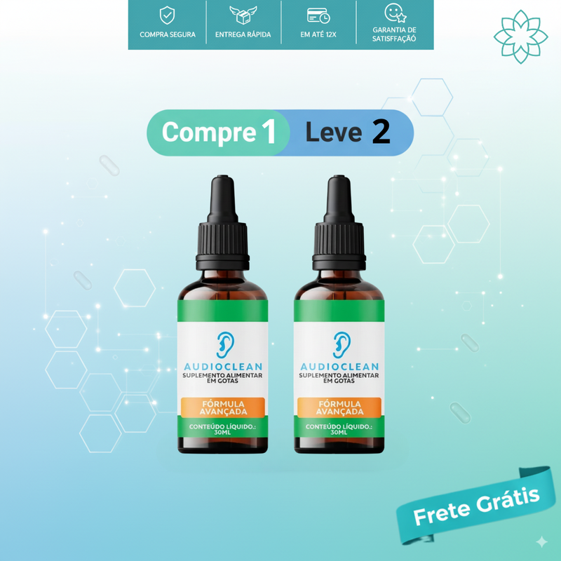 Audioclean - Suplemento Natural para Saúde Auditiva e Clareza Mental