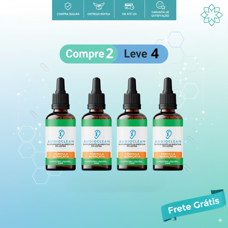Audioclean - Suplemento Natural para Saúde Auditiva e Clareza Mental