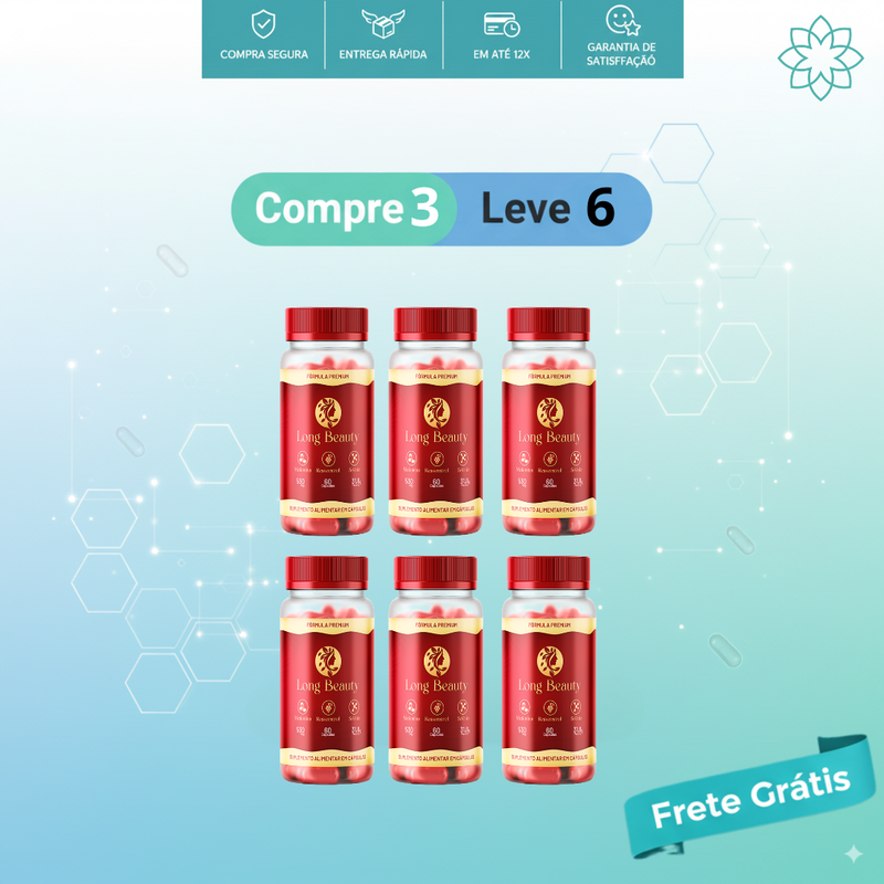 Long Beauty – Suplemento Natural Para Beleza e Fortalecimento dos Fios, Pele e Unhas