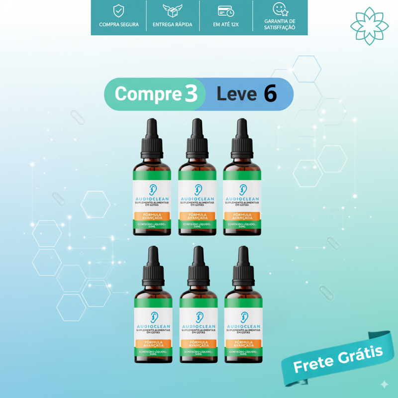 Audioclean - Suplemento Natural para Saúde Auditiva e Clareza Mental