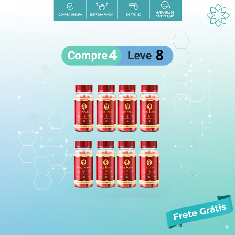 Long Beauty – Suplemento Natural Para Beleza e Fortalecimento dos Fios, Pele e Unhas
